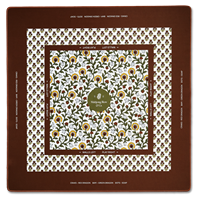 Tapis de mahjong de luxe exclusif au design original, couleur safran d'automne, 31,5 x 31,5 pouces, pour le mahjong américain