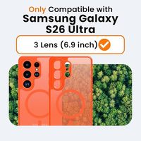 Étui magnétique translucide pour Samsung Galaxy S26 Ultra, protection de l'appareil photo, A54 A17 A16 A57 S24 Ultra S23 S25, coque antichoc