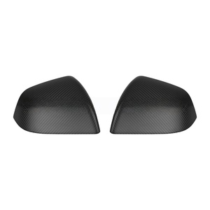 Nuevas Cubiertas de Espejos Retrovisores Laterales de Fibra de Carbono Real para <span class=keywords><strong>Tesla</strong></span> Model Y 2025, Repuesto en Negro Brillante, Accesorios Exteriores - Product Image 4