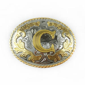 Boucles de <span class=keywords><strong>ceinture</strong></span> lettre initiale grande taille filles garçons boucles occidentales dorées pour <span class=keywords><strong>ceinture</strong></span> (ABC-Z) boucles de rodéo pour hommes et femmes - Product Image 3