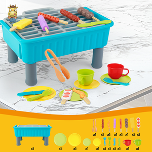 Ensemble de jeu de barbecue pour enfants, 19 pièces, ensemble de jouets de barbecue avec accessoires alimentaires, jouets de cuisine pour le camping en plein air pour enfants - Product Image 6
