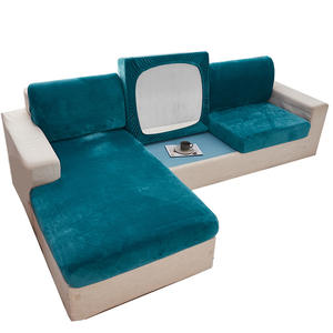 ปลอกโซฟาผ้ากำมะหยี่เนื้อนุ่มหนาแบบเรียบง่ายทันสมัย ขนาด 1/2/3/4 ที่นั่ง ปลอกโซฟาขนาดใหญ่พิเศษ ยืดหยุ่น คลุมโซฟาแบบยืดได้ - Product Image 1