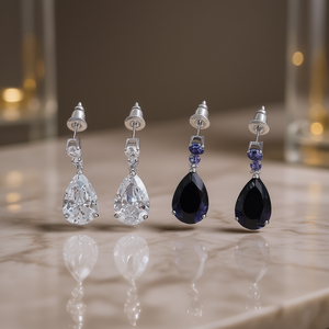 Pendientes Clásicos de Plata 925 con Amatista en Forma de Gota para Mujer, Engaste de Garra, Joyería de Fiesta, Pendientes de Cristal Morado - Product Image 2