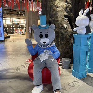 पांडा पशु प्लश शुभंकर वयस्क पोशाक भूरे रंग का रस टेडी भालू शुभंकर टेडी भालू शुभंकर - Product Image 5