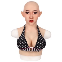 Model Kepala Silikon dengan Payudara dan Masker, Model Kepala Wanita Afrika, Mirip Asli 1:1, Cetakan Wanita, Manekin Buatan