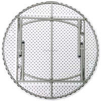 Table de repas pliante ronde en plastique HDPE robuste et durable pour l'extérieur