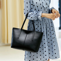 Sac à main noir de qualité supérieure à prix abordable, vente en gros, sac de créateur de luxe, grande capacité, sacs fourre-tout en cuir PU pour femmes