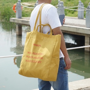 Wholesale Custom OEM Reusable Shopping Large Capacity <b>Handbags</b> Custom Print Logo for Women Tote Bag - Product Image 1