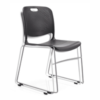 Chaise de bureau en plastique, siège de salle à manger sans accoudoirs, design moderne