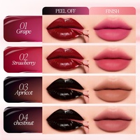 Vente en gros de gloss à lèvres, teinte à lèvres et rouge à lèvres peel-off, résistant à l'eau, longue tenue, fini mat, anti-transfert et anti-adhérent sur la tasse