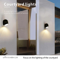 Applique murale LED double tête réglable en aluminium, style simple, étanche IP54, 3W 2x4W, 3000K, pour hôtel, maison, escaliers, patio, jardin