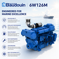 Semua Mesin Diesel Propulsi Kelautan Model Baudouin 6W126M 4 Tak 6 Silinder 294kW 331kW untuk Kapal Komersial dan Kapal Tunda