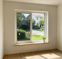 Fenêtre coulissante horizontale en PVC avec cadre en plastique, design moderne, isolation thermique, étanche, pour cuisine et hôtel
