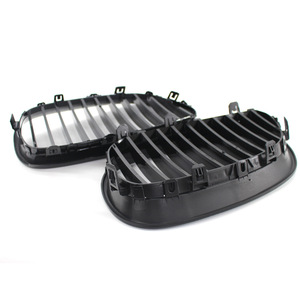 Rejilla de coche BMW en negro brillante de plástico ABS para E60 E61, pieza de repuesto para parachoques A-E60-L - Product Image 2