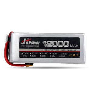 2S 12000mah 25C RC LiPo电池组7.4v-22.2v范围，用于RC飞机和无人机赛车锂离子备件 - Product Image 1