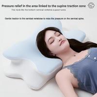 Oreiller cervical en mousse à mémoire de forme, fabriqué en usine, avec tissu rafraîchissant et lavable, contour orthopédique pour dormeurs sur le dos et sur le côté