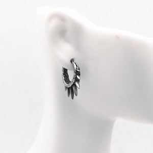 Pendientes de aro yúnique con diseño de púas, de acero de titanio, unisex, joyería geométrica de moda, pendientes de aro redondos de acero inoxidable 316 - Product Image 4