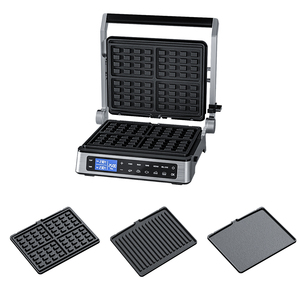 Plancha Eléctrica de Contacto Sin Humo para 4 Rebanadas, Tostadora Antiadherente, Máquina para Hacer Sándwiches y Waffles, Prensa para Paninis Digital Portátil para Interiores - Product Image 4