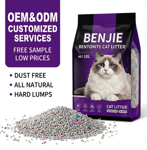 Fabrik OEM / ODM Katzenstreu Großpackung Staubfrei Stark Klumpend Kugelförmig Natürlich 10L Geruchskontrolle Bentonit-Katzenstreu - Product Image 1