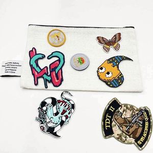 Customizable Embroidery <b>Patches</b> for DIY Canvas Cosmetic Bag Pencil Straps - Product Image 5
