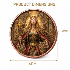 Moneta Commemorativa Personalizzata OZ .999 in Rame Puro, Guerriero Nordico Fantastico con Gatti, Rilievo 3D da Collezione - Product Image 5