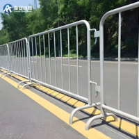 Barrière piétonne pliable autoportante en acier galvanisé soudé, économique, hauteur personnalisable pour centre commercial
