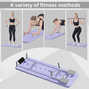 Ensemble de planche de Pilates pliable multifonction 6 en 1 avec minuteur, équipement de Pilates, <span class=keywords><strong>rouleau</strong></span> d'exercice abdominal pour la maison - Product Image 4