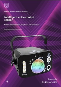 Nueva Bola de <span class=keywords><strong>Luz</strong></span> Mágica de 7 Ojos de <span class=keywords><strong>Amazon</strong></span>, Proyector de Haz Láser LED RGBW IP33, Iluminación Giratoria Multicolor para Escenarios, Ambiente KTV - Product Image 2