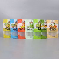 Food Grade Custom Aluminiumfolie 200G Gedroogd Fruit Zak Matte Stand-Up Mylar Tas Custom Moer Verpakking Met Ritssluiting Vochtbestendig