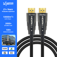 Câble à fibre optique blindé SIPU 2026 AOC HDTV 4K 120Hz plaqué or pour PS5 et home cinéma 5M-300M