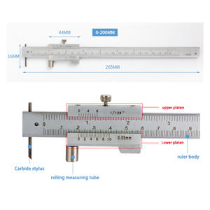Étriers de traçage Vernier en acier inoxydable Offre Spéciale 0-200mm étriers Vernier de traçage parallèles Vernier mécanique de haute précision - Product Image 2