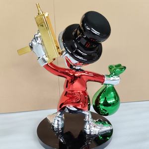 Özel altın kırmızı ördek reçine sanat heykeller zarif hayvan ev dekor süsler el işi reçine sanat - Product Image 2