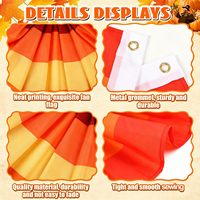 Guirlande de fanions d'automne en polyester 3x1,5 pieds, drapeaux plissés à moitié pour décorations de fête, de jardin et de pelouse