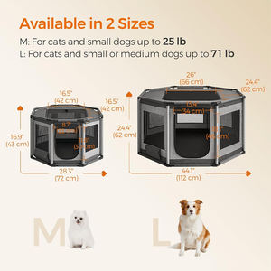 Tienda de campaña portátil para mascotas, resistente al agua, octogonal, plegable, para mascotas, madera, acero, cría de gatos, perros, guardería, sala de entrega - Product Image 4