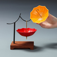 NEWELL Infuseur à thé en porcelaine rétro en forme de parapluie, séparateur de feuilles, maille filtrante, gadget pour la préparation du thé, décoratif pour table de thé de bureau