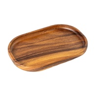 Plateau en bois OEM/ODM, plateau de service personnalisé, style moderne, plateau de service ovale en bois, plateau de rangement