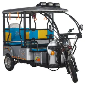 Passenger Tricycle 6 Seat Tuk Tuk Cargo Tricycle Electric Solar Rickshaw For Adults Customized 1000W Motor 60V Open 18 Tubes