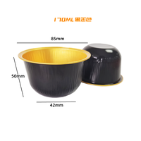 Contenant jetable en aluminium de 170 ml de haute qualité, écologique, en pulpe moulée de qualité alimentaire, moule à pâtisserie, moule à gâteau, avec couvercle en dôme