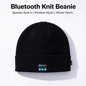 Venta al por Mayor de Gorros de Invierno con Bluetooth para Hombre y Mujer, 22*20*2cm, Material de Punto, Color y Logotipo Personalizables, ASMR, Cálidos - Product Image 1