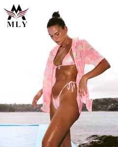 New Collection Swimwear Two Piece Swimsuit Print <strong>Sexy</strong> Mini String Leather Thong <strong>Bikini</strong> - Product Image 2