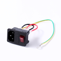 Prise de courant AC LanzLZ-14-F3IEC 250V 10A, prise de courant industrielle avec panneau de fusibles, installation par borne de 4,8 mm