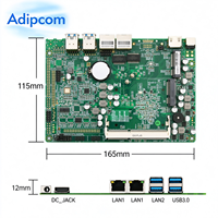 Intel Core I3-7020U Triple Display Dual Gigabit LAN COM RS485 MSATA Mini PCIe Industrial Mainboard untuk Terminal Cerdas
