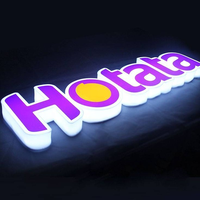 Lettres lumineuses à LED, logo personnalisé, enseigne couleur pleine, lettres acryliques programmables, enseigne extérieure pour entreprise