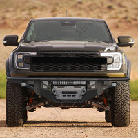 Accessoires de luxe 4x4 pare-chocs avant de treuil en acier noir texturé modulaire tout-terrain pour Ford Ranger 2024