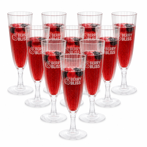 Copas de Champán de Plástico Desechables Transparentes Irrompibles para Bodas, Fiestas, Brindis, Libres de BPA, Paquete de 5oz - Product Image 2