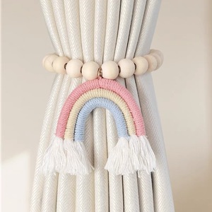 Cortina <span class=keywords><strong>de</strong></span> fábrica directa con borla <span class=keywords><strong>de</strong></span> tres colores, gancho <span class=keywords><strong>de</strong></span> madera y hebilla magnética <span class=keywords><strong>para</strong></span> cortina <span class=keywords><strong>de</strong></span> viento, entrega rápida - Product Image 5