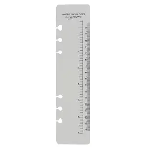 Custom Precision Clear Pocket 6 Hole A5 A6 Binder Ruler Flexible PP Binder Ruler For Notebook