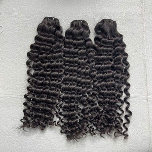 VENTE de février au Nouvel An vietnamien Remy Hair pour cheveux bouclés tissage 8-32 pouces perruques de couleur noire - Product Image 2