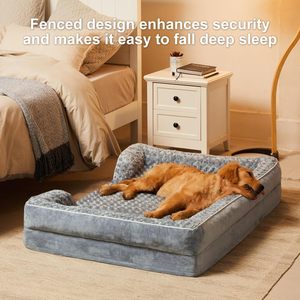 LY Factory Orthopädisches Hundesofa, Groß, Waschbar, mit Wasserdichtem Futter und Rutschfester Unterseite, für den Winterschlaf von Haustieren - Product Image 2