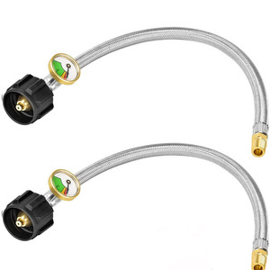 ท่อโลหะ QCC พร้อมเกจวัด 1/4 NPT 15 นิ้ว สำหรับใช้ในรถบ้านคาราวาน - Product Image 1